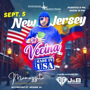 NEW JERSEY Friday, September 5, 2025 Doors: 8:00pm, Show: 10:00pm Mamazzita Ecuadorian Cuisine 383 Chestnut St, Newark, NJ, 07105