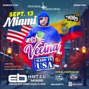 LA VECINA regresa a Miami con su gira MADE IN USA